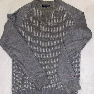 Tommy Hilfiger Gray Crewneck Sweater Classic Knit Design